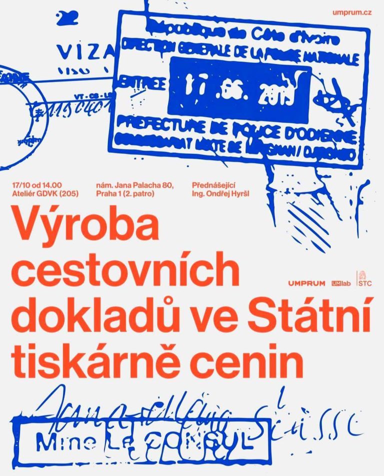 V rámci spolupráce UMLab – kreativní laboratoře UMPRUM - s ateliérem Grafického designu a vizuální komunikace a Státní tiskárnou cenin probíhal během tohoto semestru na UMPRUM cyklus přednášek nazvaný "Kde domov můj"